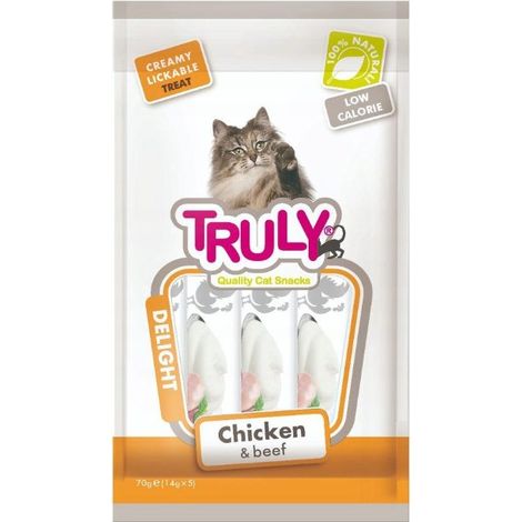 Truly Cat Snack cremoso per gatti Confezione da 70 g - Pollo e manzo 70 g