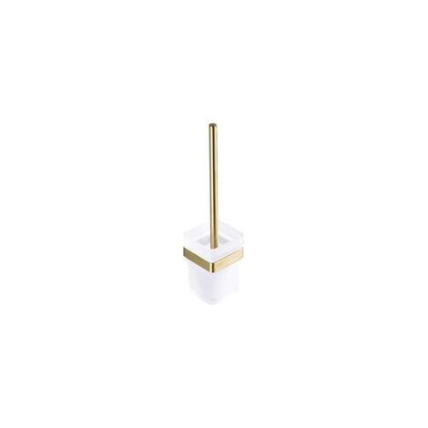 Porte Brosse Toilette Acier INOX 304 Verre Trempé Fini Or Brossé Mural Balayette WC Brosse WC Accessoires Salle de Bain(Brosse Inclu) (1/5)