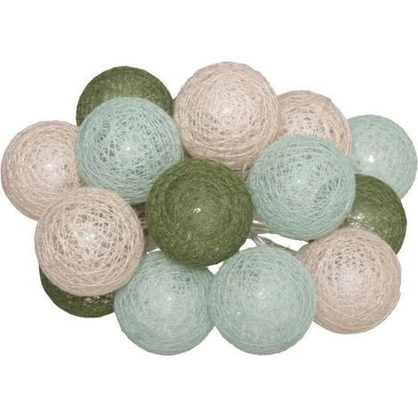 Guirlande Led 16 Boules "Army" 255cm Multicolore
