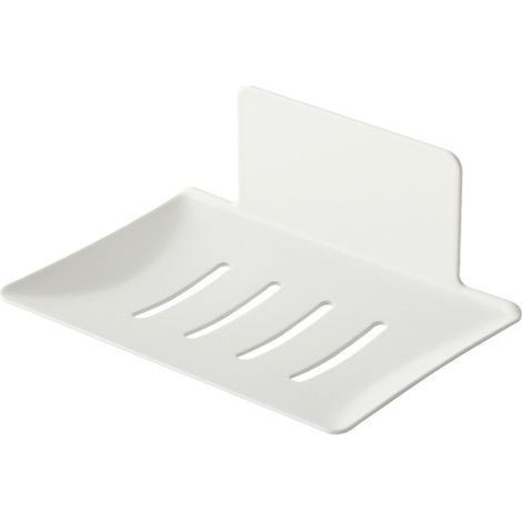 Sollbry 1pc Porte-Savon Mural, Porte-Savon adhésif en acier au carbone pour Cuisine,Salle de Bain, Utilisé pour Stocker éponge Savon Brosse(blanc) (1/3)