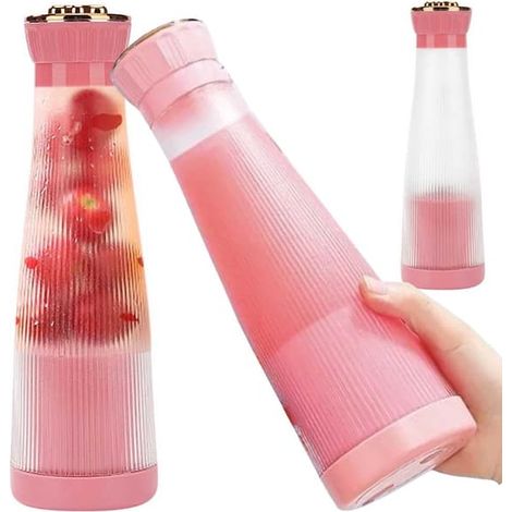 Mixeur portable sans fil USB pour smoothies et cocktails - Rose (1/5)