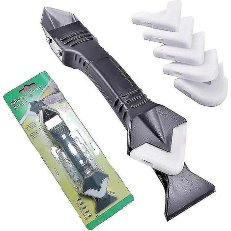Outils de raclage angulaire pour colle à verre - Outils de calfeutrage 3 en 1 pour silicone (1/5)
