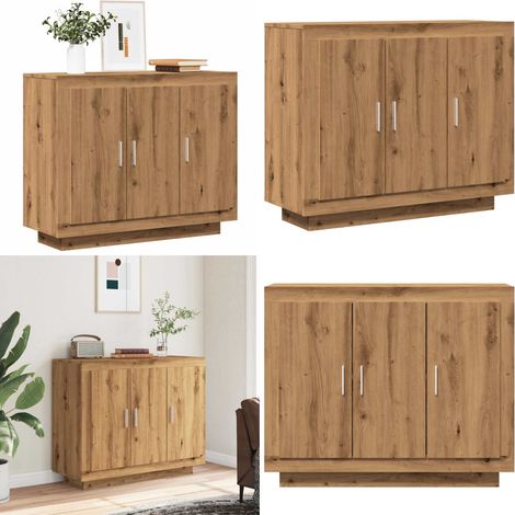 vidaXL Sideboard Artisan-Eiche 92x35x75 cm Holzwerkstoff (1/5)