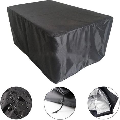 Funda para muebles de jardín, 21313274cm, Impermeable, Con cordón ajustable, Funda protectora resistente a la intemperie mesa jardín, Negro (1/5)