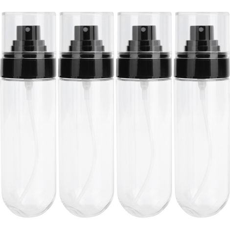 Set mit 4 Miniatur-Sprühflaschen à 100 ml – Leere, wiederbefüllbare Behälter für Reisen und Kosmetik