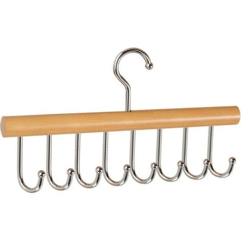 Cintre en bois à plusieurs crochets, cintre multifonctionnel pour armoire, étagère de rangement peu encombrante (1/5)