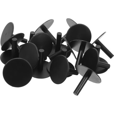 100 piezas de fijación de enchufes, diseño sencillo en color negro