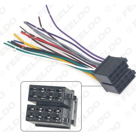 Convient aux Volkswagen Passat, Jetta, Bora et autres lecteurs CD à tube cathodique  câbles de modification ISO à broches complètes pour la mise à niveau du système audio.
