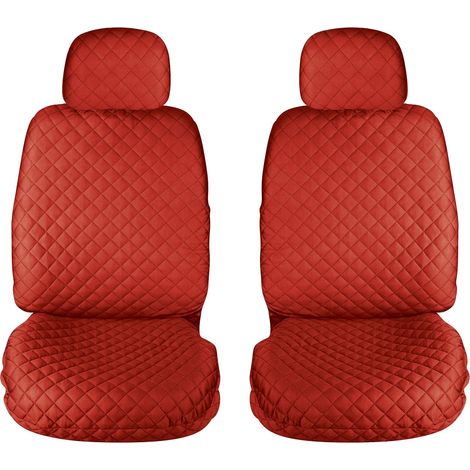 Lupex shop - Coprisedili auto universali, mod. A22, anteriori e posteriori (Set 2pz Anteriori) - colore Rosso