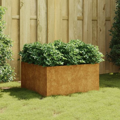 Jardinière Acier Corten 80 X 80 X 40 cm. Aspect Rouille, Très tendance. Jardin, Patio, Balcon (1/5)
