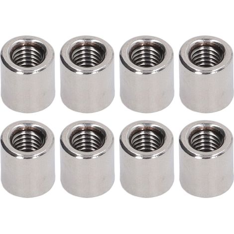 Écrou-raccord cylindrique 50 pièces, connecteur tige filetée inox 304, filetage femelle M6x1.0, longueur 11 mm (1/5)