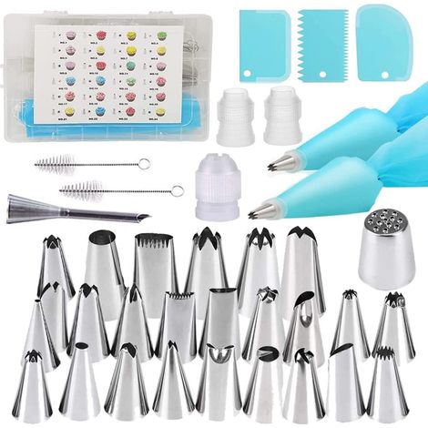 Douille Patisserie Poches à Douille 37 pcs, Kit Patisserie, Accessoire et Ustensiles à Pâtisserie (1/5)
