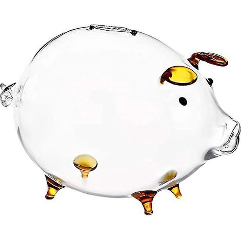 1 tirelire en verre en forme de cochon (1/3)