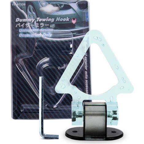 No-drill triangular tow hook, acrylic racing car adhesive tow ring - Green (1/4)