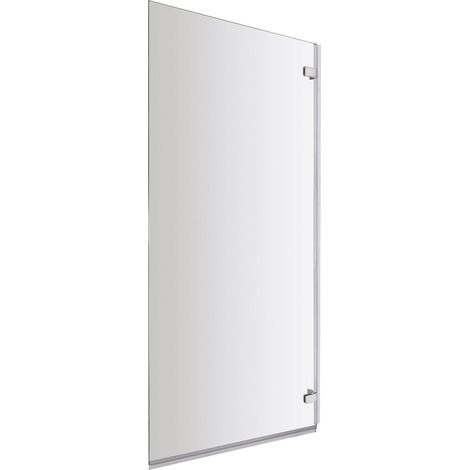 Chrome 5mm Toughened Safety Glass Hinged Shower Bath Screen (1/5)