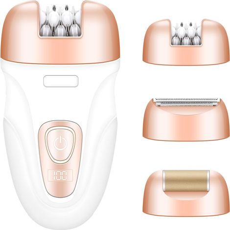 Épilateur pour femme sans fil et rechargeable, épilateur avec pince à épiler, épilateur 3 en 1 avec rasoir électrique pour femme et lime à pieds, appareil d'épilation pour bras, jambes, aisselles (1/5)