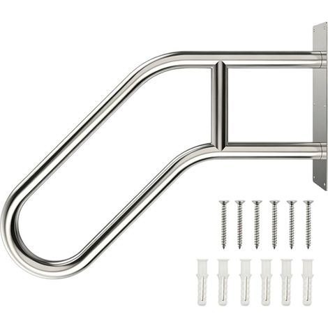 Barre de sécurité en acier pour toilettes, rampe de salle de-5