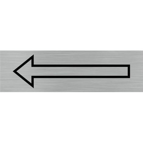 Pictogramme Flche, direction droite ou direction gauche (Q0440).- Adhésif aspect aluminium brossé - (1/5)