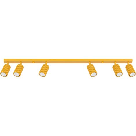 Sollux Karbon Barre de spots de plafond jaune 6x GU10 (1/5)