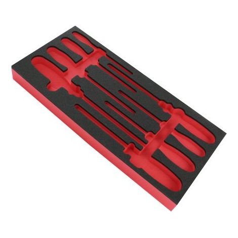 Facom – Plateau mousse vide pour module – Accessoire pour servante d'atelier – Compatible avec 8 tournevis protwist – Conception robuste noire