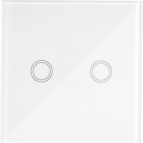 eWeLink 2-Kanal 433 MHz Touchpanel – Selbstklebende Wandhalterung – Funksender – Kompatibel mit SONOFF-Produkten – Ideal für Treppenhäuser