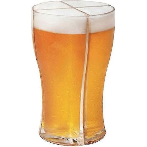 Chope à bière acrylique 4 en 1 (lot de 4) - Idéale pour les fêtes, les anniversaires et autres occasions spéciales. (1/5)