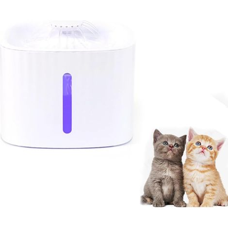 Distributeur d'eau électrique automatique à éclairage LED USB pour chien et chat Fontaine à eau lavable en plastique pour animaux domestiques (1/5)