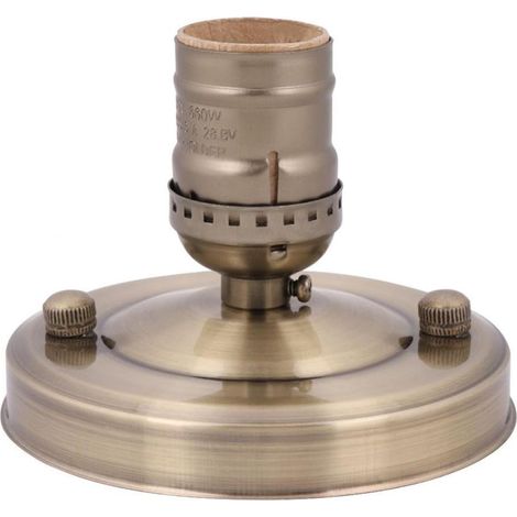 E26 / E27 plafonnier à vis / support de base de lampe murale, base de plafonnier industriel Vintage (bronze) (1/5)