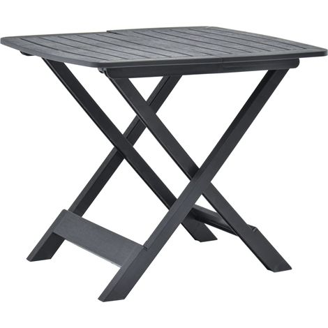 vidaXL Tavolo da Giardino Antracite 79x72x70 cm in Plastica (1/5)
