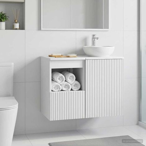 vidaXL Armoire de salle de bain Blanc 30 x 35 x 50 cm (1/5)