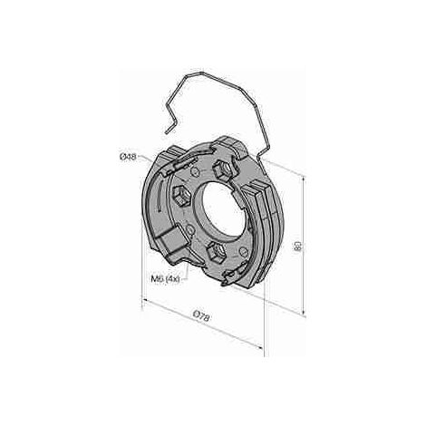 Nice 526.10003 - Supporto in alluminio con 4 fori M6 e 4 sedi esagonali per dado M6