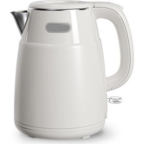 Bouilloire électrique 1,5L grande capacité, double paroi, arrêt automatique, chauffe-eau en acier inoxydable intérieur, pour thé et infusion. (1/5)