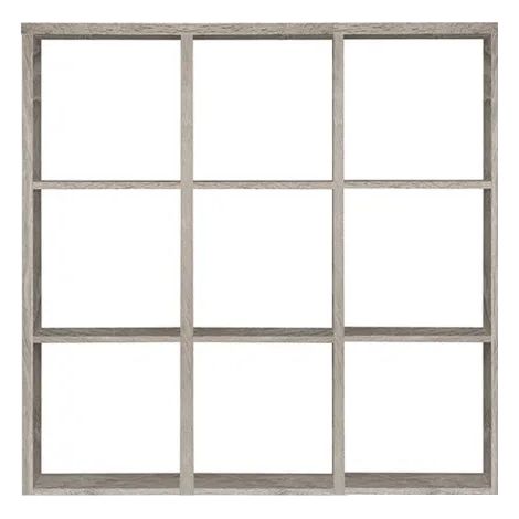 Étagère cube 9 casiers décor chêne grisé - Classico (1/2)