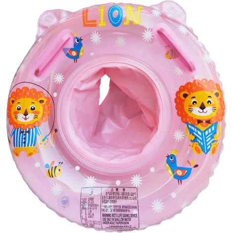 Bouée gonflable pour bébé avec siège flottant, adaptée aux piscines et munie d'une poignée. (1/5)