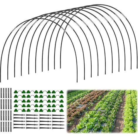 Lot de 30 tunnels de plantation, pneus de serre, tunnel en film, arche pour plate-bande surélevée, tunnel de jardin, pneus de jardin, plate-bande surélevée, cerceaux de serre, tunnel d (1/5)