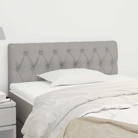 vidaXL Tête de lit Gris clair 100x7x78/88 cm Tissu (1/5)