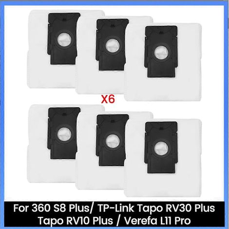 Lot de 6 sacs à poussière pour 360 S8 Plus/ RV30 Plus/RV10 Plus
