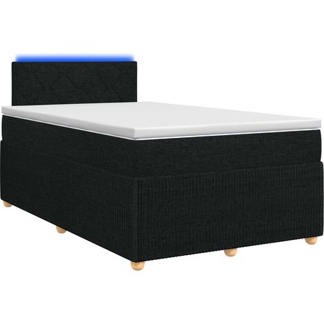 Maison Exclusive - Letto box spring con materasso Nero 120 x 190 cm Tessuto (1/5)