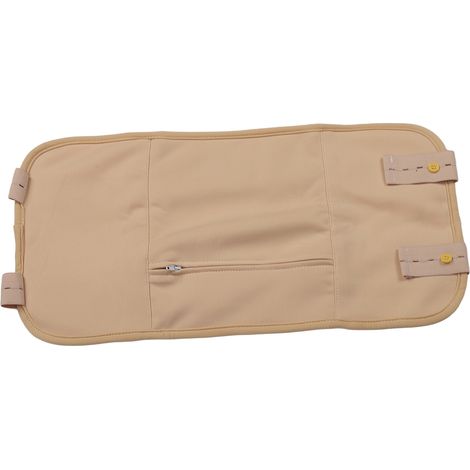 Ceinture réutilisable en huile de ricin, style bouton, ajustable et anti-fuites pour soins aux huiles essentielles, couleur kaki.