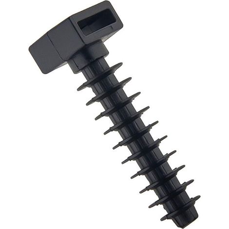 MAREFIX taco brida nylon 8 mm negro br-htf , Taco con brida de nylon 8 mm negro BR-HTF (100 unidades), una solución práctica y resistente para fijar cables, tubos y conducciones de