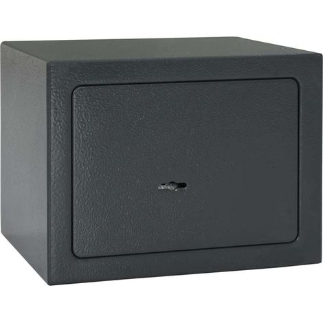 Safe Box mit Schloss Dunkelgrau 23 x 17 x 17 cm Stahl