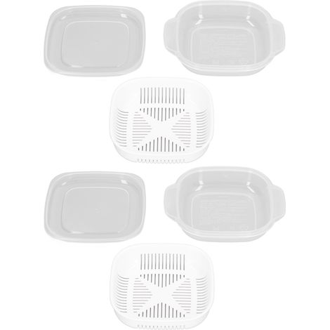 2 Pièces Boîte Bento Déjeuner 340ml Capacité Interne Détachable pour Réfrigérateur Maison Bureau Voyage Camping (1/5)