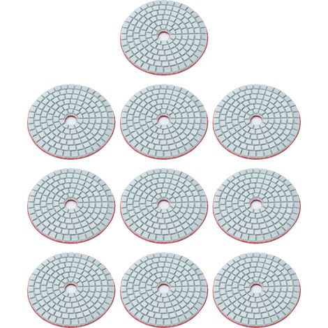 Lot de 10 disques de polissage diamantés à eau de 7,6 cm (3 pouces), grain 500, pour granit et marbre. (1/5)