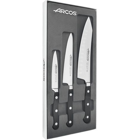set di 3 coltelli da cucina in acciaio inox - 805900 - arcos (1/5)
