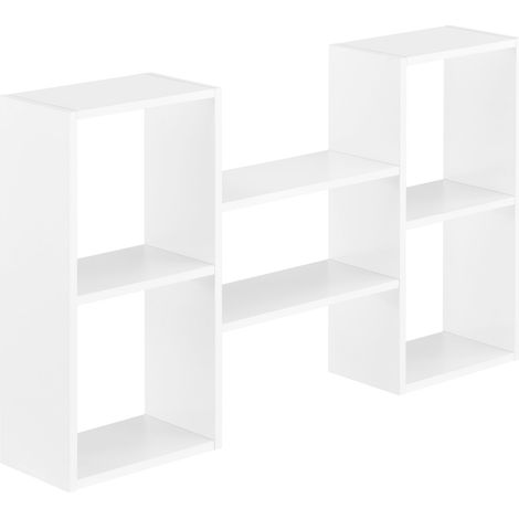 Mueble de pared de diseño elegante estante flotante 5 compartimentos capacidad de carga 20 kg melamina 101 cm blanco mate 030005846 (1/4)