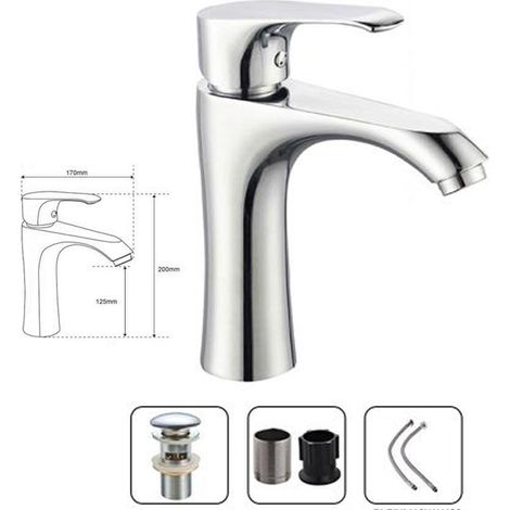 Trade Shop - Miscelatore Per Bagno Lavandino Esy52788 Filtro Fisso Monocomando Rubinetteria - (1/2)