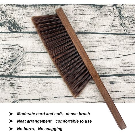 Brosse de nettoyage manuelle - brosse à poussière à poils souples, utilisée pour le nettoyage, manche en bois
