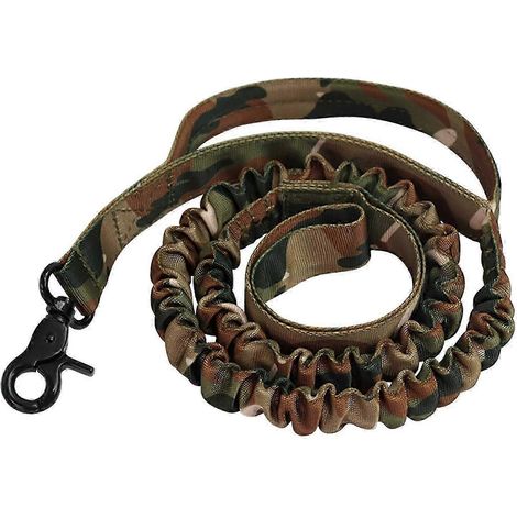 Laisse élastique pour chien, laisse de promenade pour chien, laisse de dressage pour chien avec poignée, laisses pour chien portables, robustes et absorbant les chocs-Dark Green Swivel Ho (1/5)