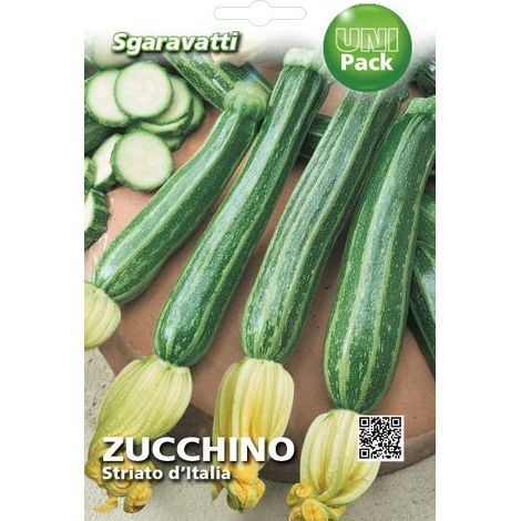 Semi per Ortaggi e Vegetali Zucchino Striato D'Italia Sgaravatti 10 Pezzi