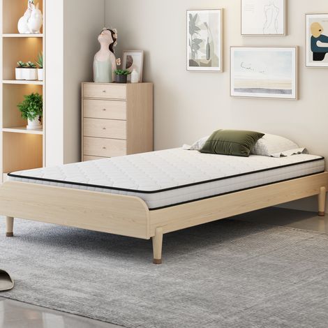 Matelas ressorts 90x200cm épaisseur 10cm H3,conception ergonomique soutien lombaire matelas roulé pratique.